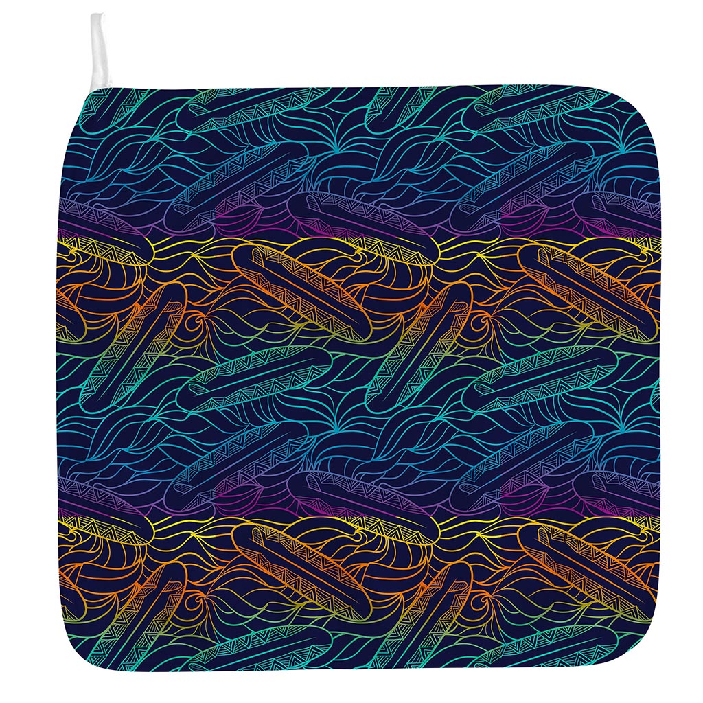EDM Surfing Wave Pattern Print Hand Towel
