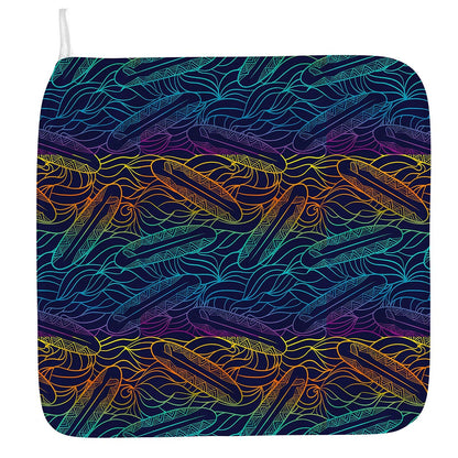 EDM Surfing Wave Pattern Print Hand Towel