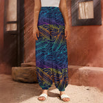 EDM Surfing Wave Pattern Print Harem Pants