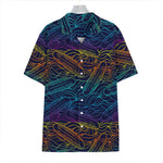 EDM Surfing Wave Pattern Print Hawaiian Shirt