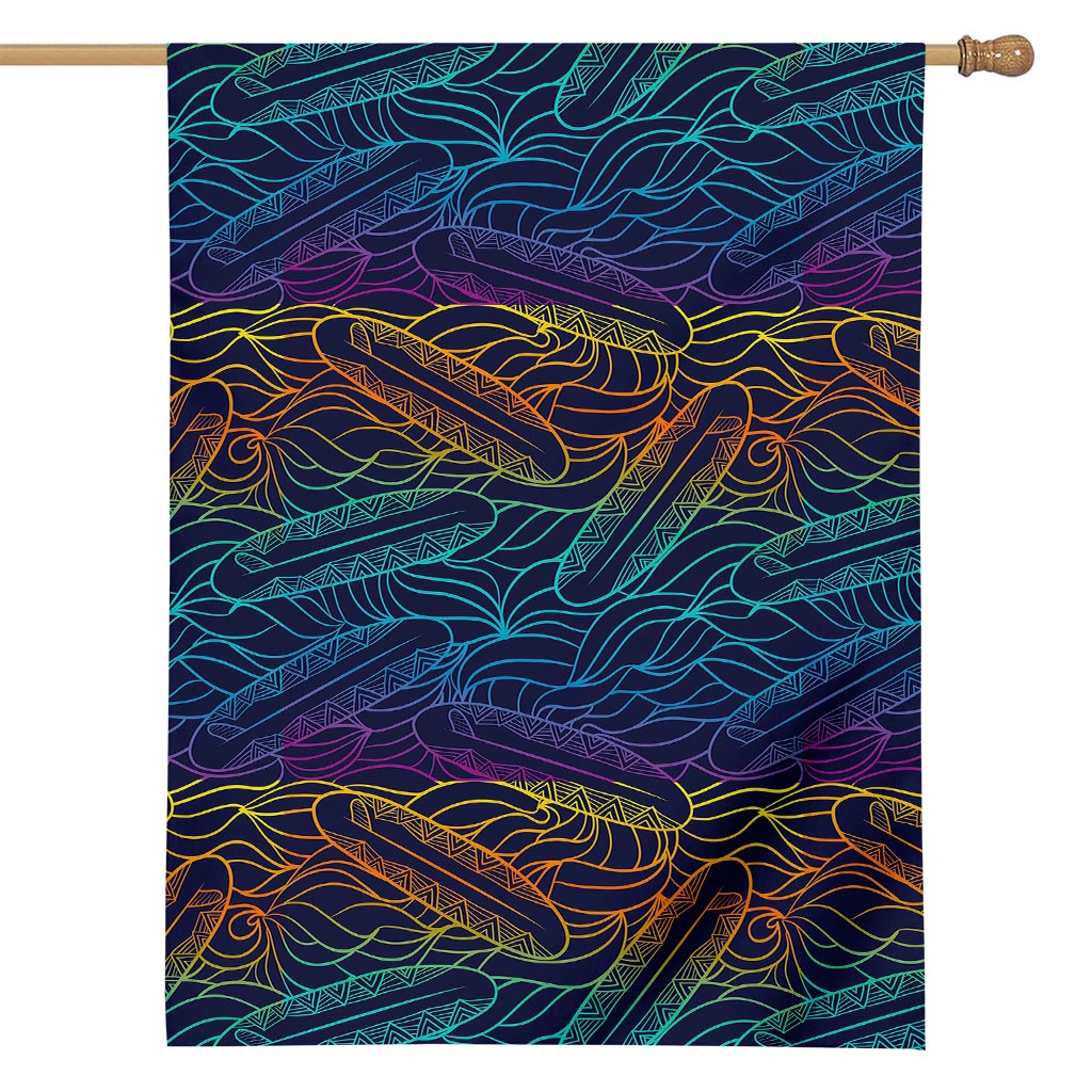 EDM Surfing Wave Pattern Print House Flag
