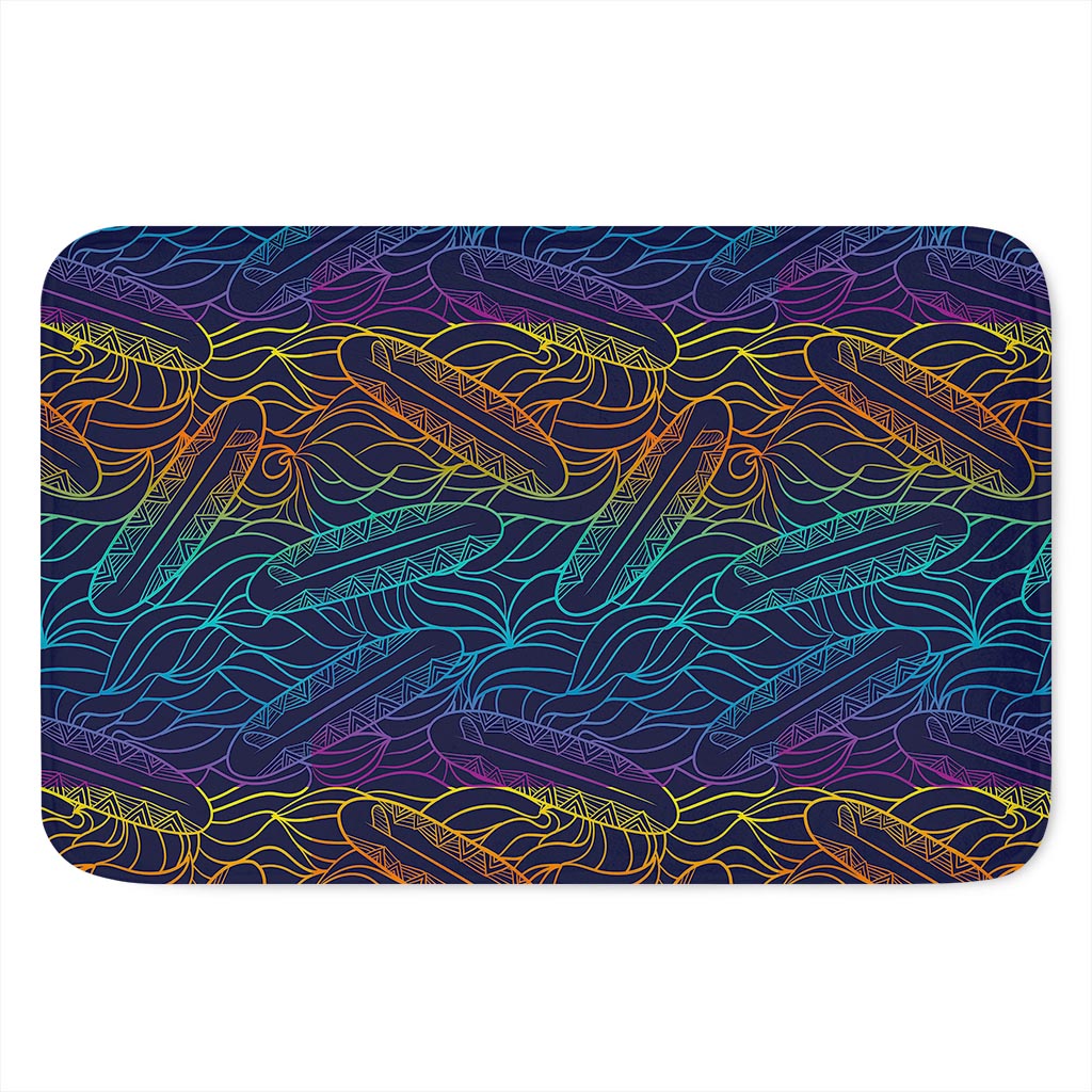 EDM Surfing Wave Pattern Print Indoor Door Mat