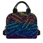 EDM Surfing Wave Pattern Print Insulated Lunch Bag