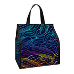 EDM Surfing Wave Pattern Print Insulated Lunch Tote