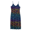 EDM Surfing Wave Pattern Print Jersey Midi Cami Dress