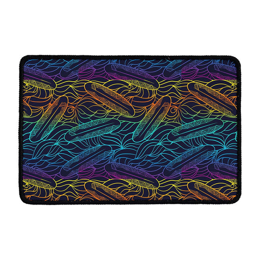EDM Surfing Wave Pattern Print Kitchen Mat