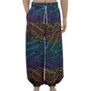 EDM Surfing Wave Pattern Print Lantern Pants