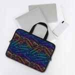 EDM Surfing Wave Pattern Print Laptop Sleeve With Handle