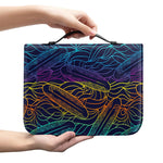 EDM Surfing Wave Pattern Print Leather Bible Cover