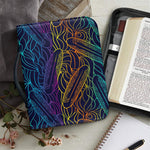 EDM Surfing Wave Pattern Print Leather Bible Cover