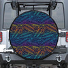 EDM Surfing Wave Pattern Print Leather Spare Tire Cover