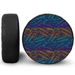 EDM Surfing Wave Pattern Print Leather Spare Tire Cover