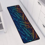 EDM Surfing Wave Pattern Print Long Kitchen Mat