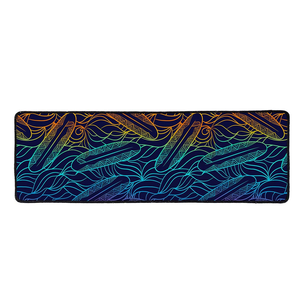 EDM Surfing Wave Pattern Print Long Kitchen Mat