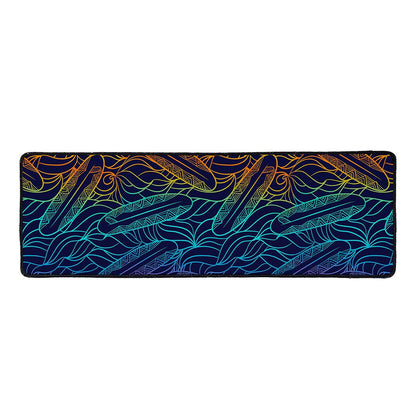 EDM Surfing Wave Pattern Print Long Kitchen Mat