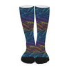 EDM Surfing Wave Pattern Print Long Socks