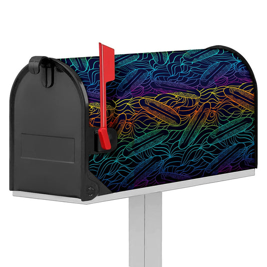 EDM Surfing Wave Pattern Print Mailbox Cover