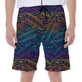 EDM Surfing Wave Pattern Print Men's Beach Shorts