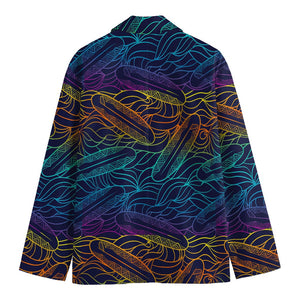 EDM Surfing Wave Pattern Print Men's Cotton Blazer