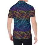 EDM Surfing Wave Pattern Print Men's Shirt