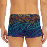 EDM Surfing Wave Pattern Print Men's Short Boxer Briefs