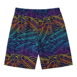 EDM Surfing Wave Pattern Print Men's Swim Trunks