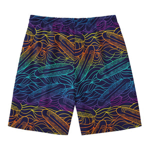 EDM Surfing Wave Pattern Print Men's Swim Trunks