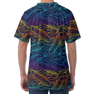 EDM Surfing Wave Pattern Print Men's Velvet T-Shirt