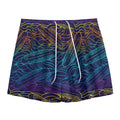 EDM Surfing Wave Pattern Print Mesh Shorts
