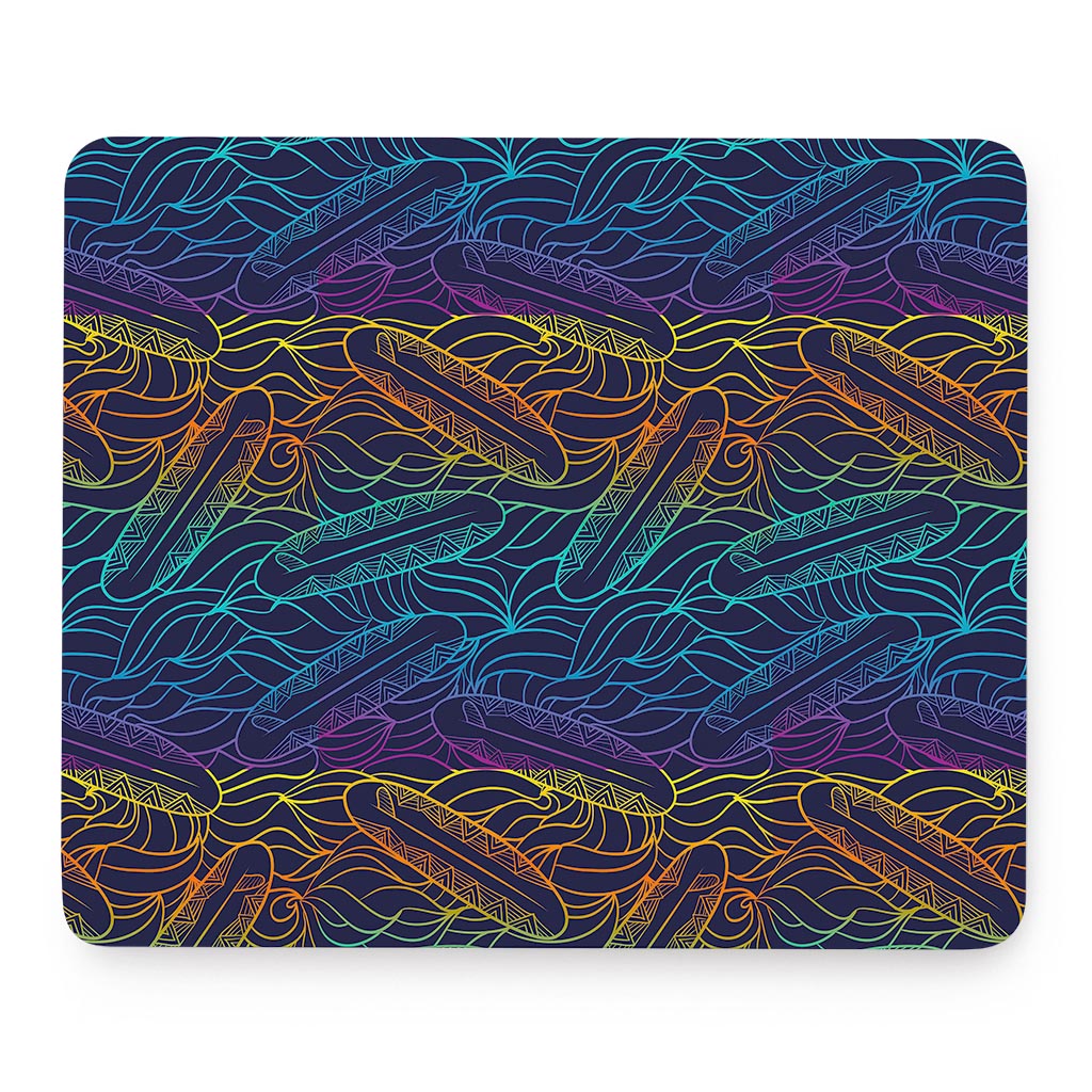 EDM Surfing Wave Pattern Print Mouse Pad