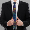 EDM Surfing Wave Pattern Print Necktie