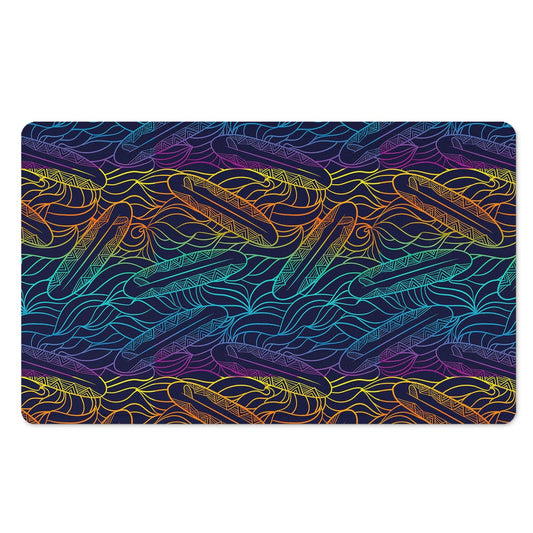 EDM Surfing Wave Pattern Print Polyester Doormat
