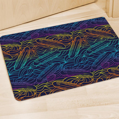 EDM Surfing Wave Pattern Print Polyester Doormat