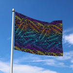 EDM Surfing Wave Pattern Print Polyester Flag