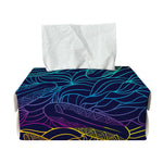 EDM Surfing Wave Pattern Print Rectangle Tissue Box Cover