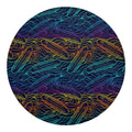 EDM Surfing Wave Pattern Print Round Blanket