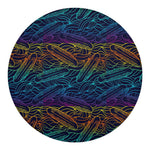 EDM Surfing Wave Pattern Print Round Blanket