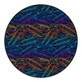 EDM Surfing Wave Pattern Print Round Floor Mat