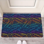 EDM Surfing Wave Pattern Print Rubber Doormat