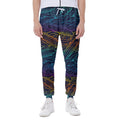 EDM Surfing Wave Pattern Print Joggers