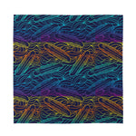 EDM Surfing Wave Pattern Print Silk Bandana