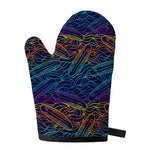 EDM Surfing Wave Pattern Print Single Oven Mitt