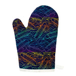 EDM Surfing Wave Pattern Print Single Oven Mitt