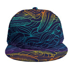 EDM Surfing Wave Pattern Print Snapback Cap