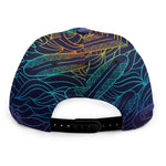 EDM Surfing Wave Pattern Print Snapback Cap