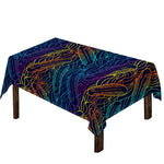 EDM Surfing Wave Pattern Print Tablecloth