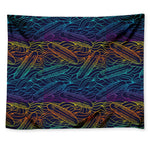 EDM Surfing Wave Pattern Print Tapestry