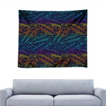 EDM Surfing Wave Pattern Print Tapestry