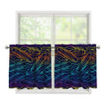 EDM Surfing Wave Pattern Print Tier Curtains