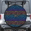 EDM Surfing Wave Pattern Print Tire Cover With Camera Hole